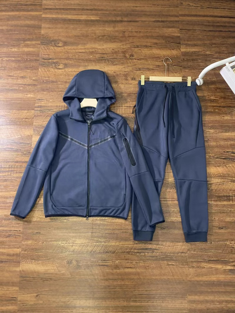 2025 Casual Sports Hooded Men's Side Zipper 490 and 163 Suit Loose Version Simple and Versatile Couple