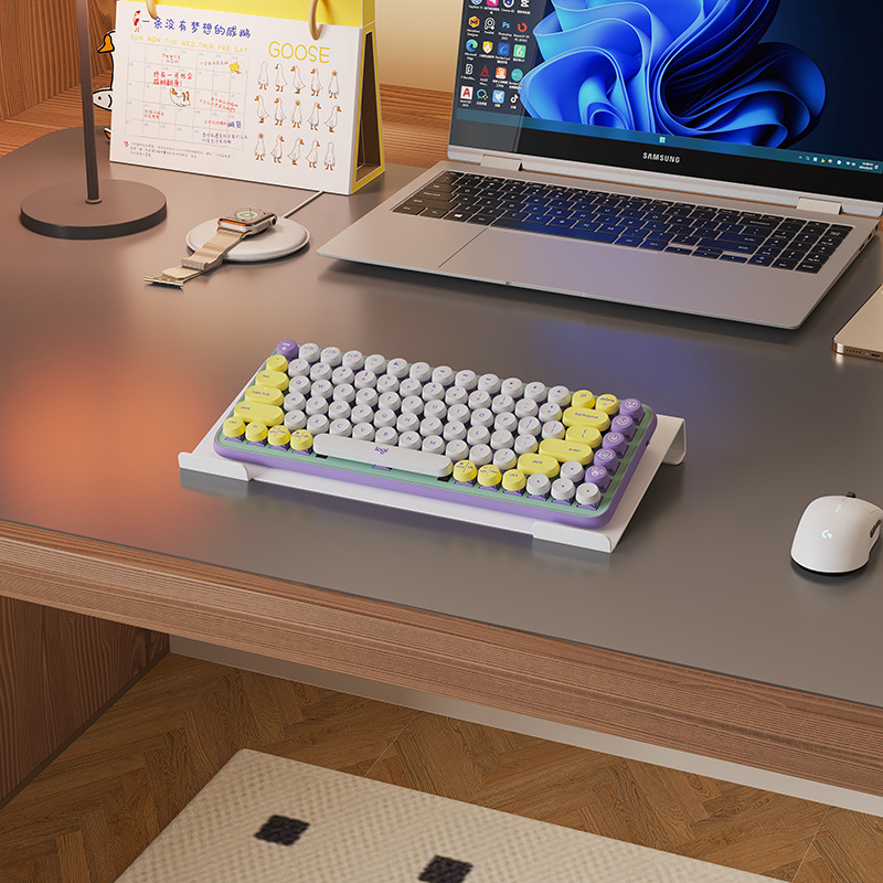 Laptop External Keyboard Stand Desktop Notebook Dustproof Writing Stand Computer Heightening Keyboard Storage Rack