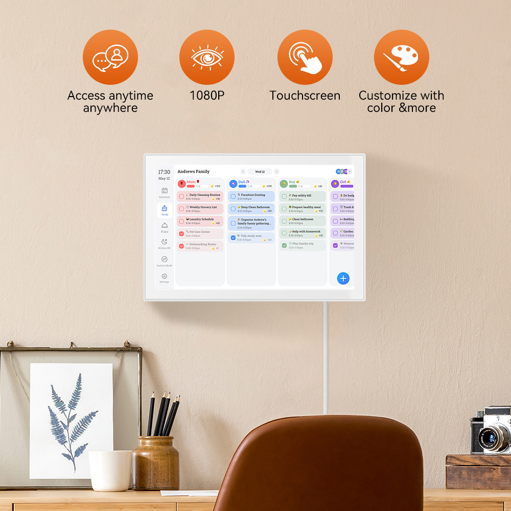 New 10.1inch Smart Calendar Cloud Photo Frame Schedule Management Multifunctional Electronic Photo Album Fotocube