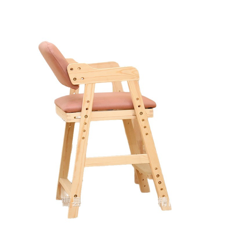 Ready-Made Home Dining Chair Liftable Solid Wood Primary School Student Desk Writing Chair Correction Special Multi-Functional Bench