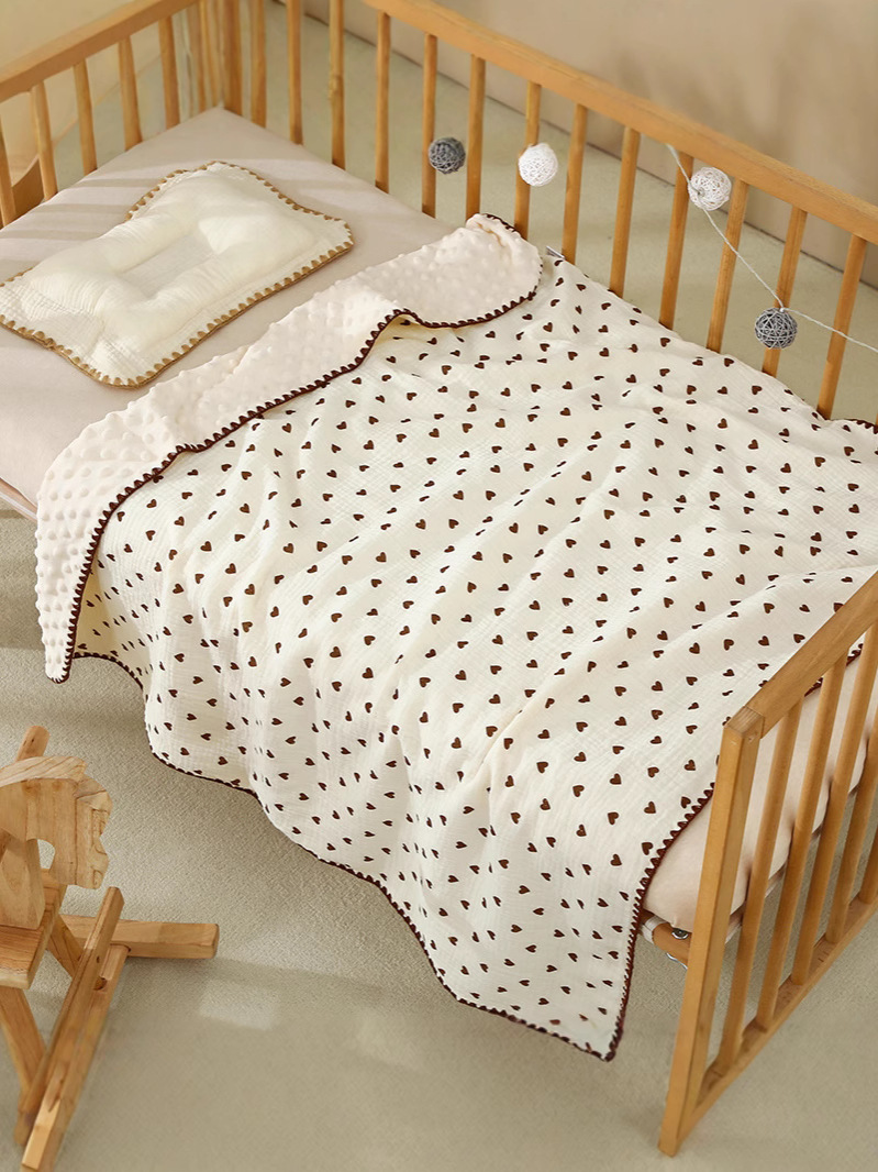 Beanie Blanket, Class a Pure Cotton Gauze, Soft Baby Newborn Children's Quilt, Spring and Summer Baby Swaddle, Kindergarten Blanket