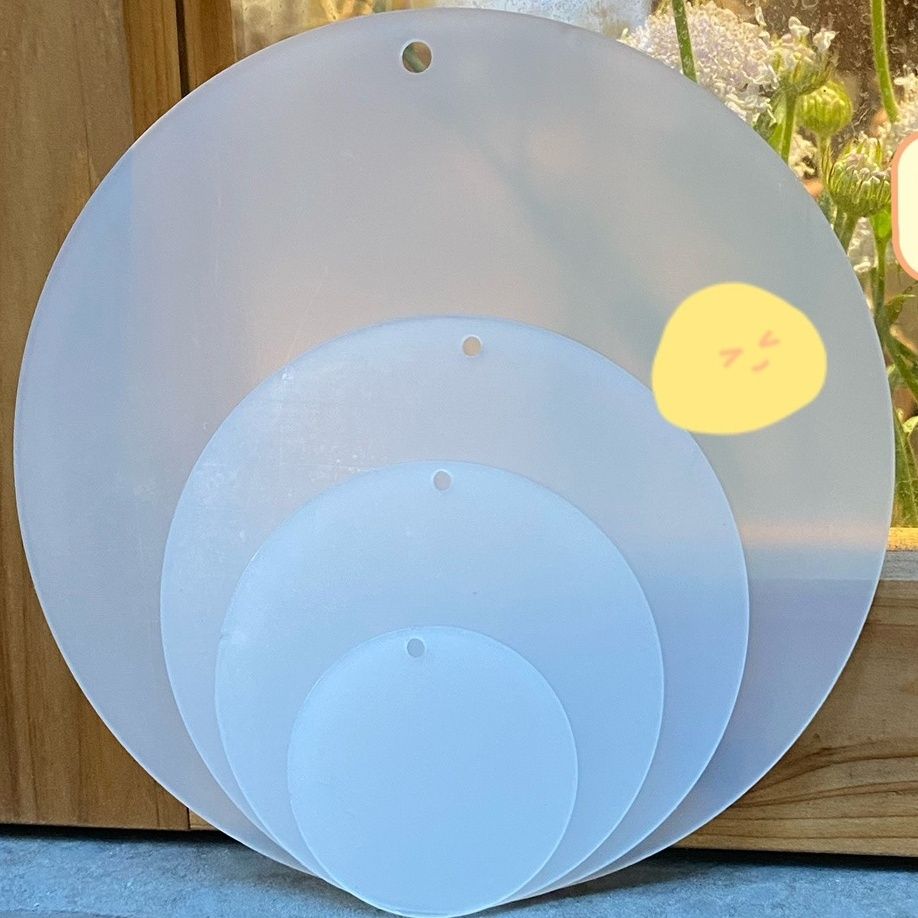 Super large goo card round transparent acrylic goo plate hand account sticker decorative painting homemade coaster ornaments big goo chuck