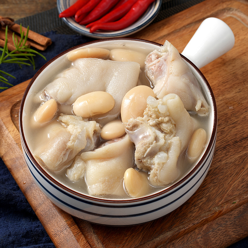 Pre-Made Cooking Mom's Trotters Soup Semi-Finished Dish Heated Ready-To-Eat Fresh Soft Glutinous Fresh Pig's Trotters Travel Gift