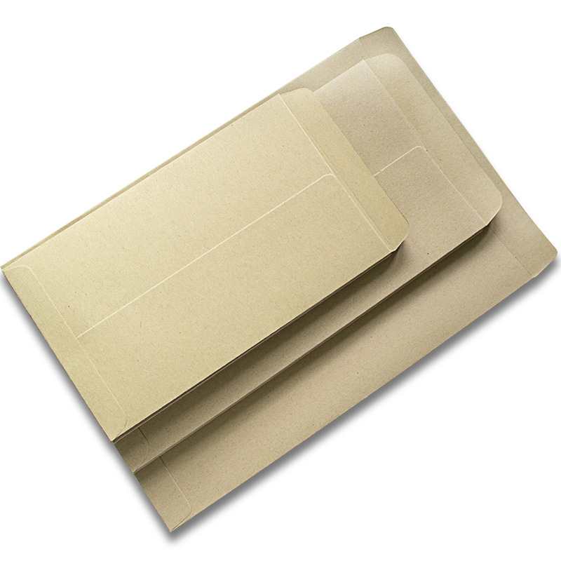 Yellow blank wordless envelope wholesale a4 kraft paper thickened invoice envelope kraft paper bag set printing production