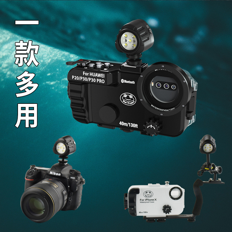 Portable Fill Light Outdoor Diving Led Lighting Underwater 40m Gopro Camera Photography Light Waterproof Photography Light