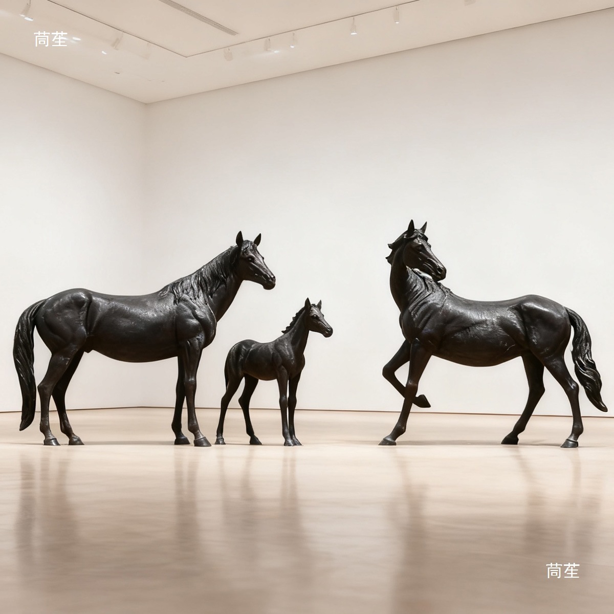 Outdoor Horse Floor Sculpture Living Room Fiberglass Large Ornaments Shopping Mall Kindergarten Animal Model Decorations