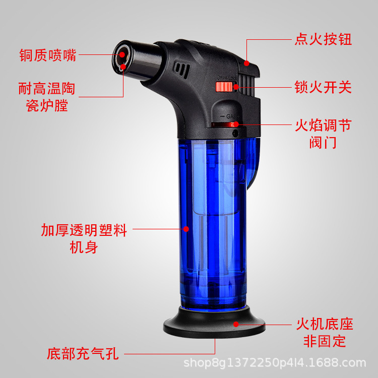 High temperature direct impact personality windproof 603 type inflatable welding spray gun moxibustion lighter point incense barbecue point cigar baking