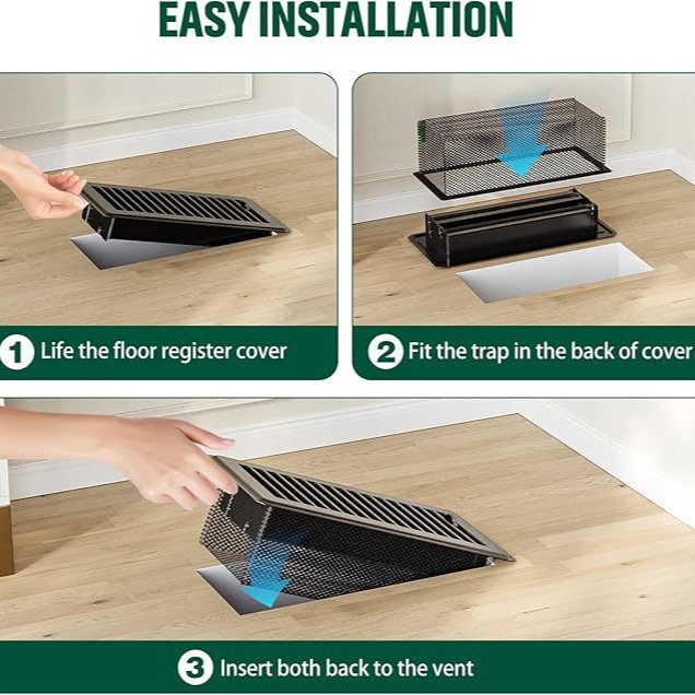 Ventilation Outlet Cover, Floor Register Filter, Patented Design for Foreign Objects and Debris Vents