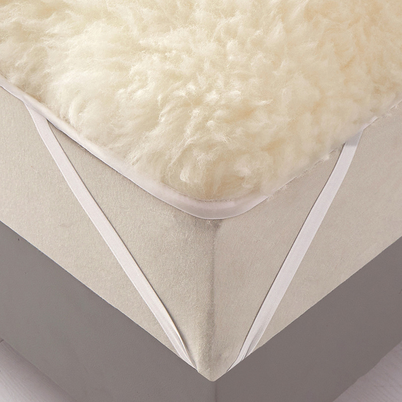100% Real Wool Mattress Mattress Mattress Autumn and Winter Warm Moisture-proof Lamb Fleece Soft Cushion Foldable Student Double Cushion Quilt
