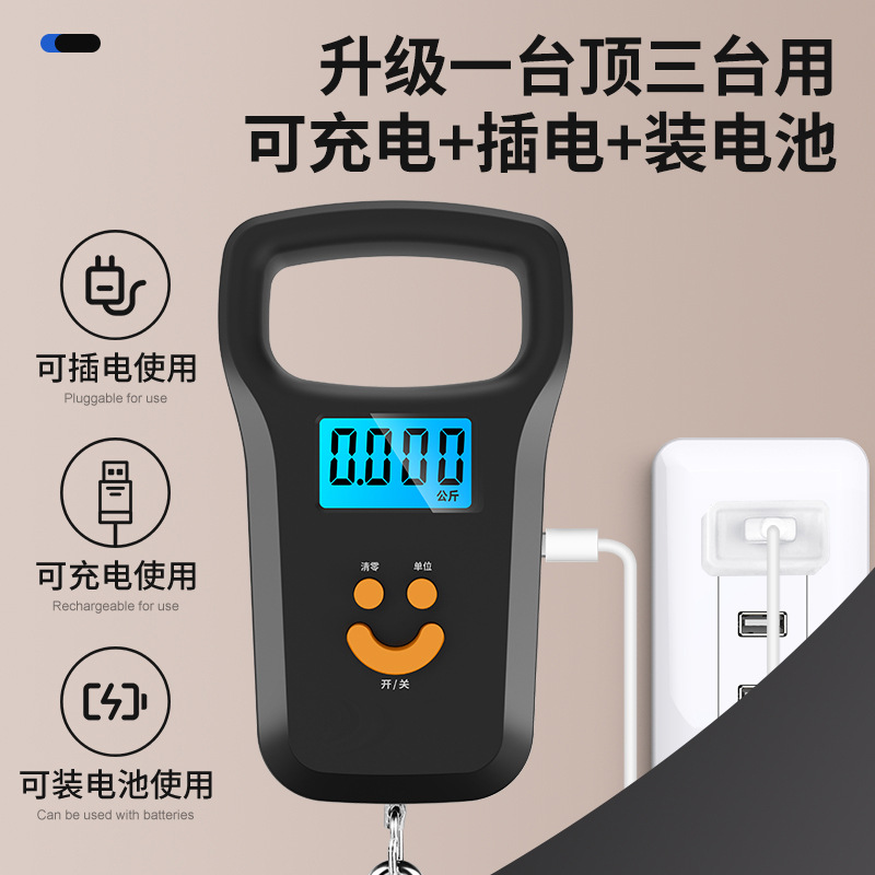 Portable Weighing Digital Scale Accurate Satchel Digital Scale Gram Scale 50kg Satchel Scale Household Spring Hook Luggage Scale