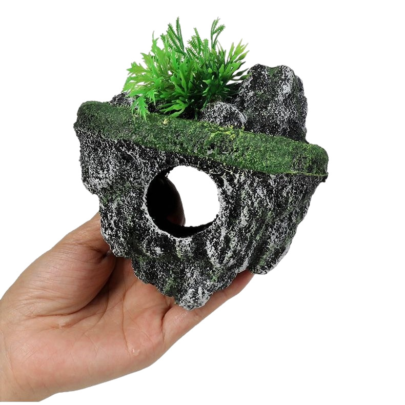 Fish tank landscaping suspended stone floating ornaments simulation decoration pumice ecological setting rockery landscaping stone escape cave house
