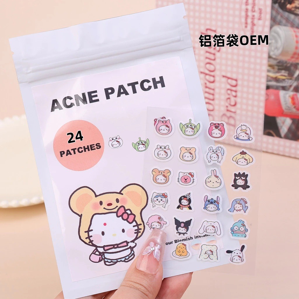 Многоцветные акне-стикеры PE, гидроколлоидная бумага, пластиковая упаковка, оптовая продажа в Юго-Восточной Азии
