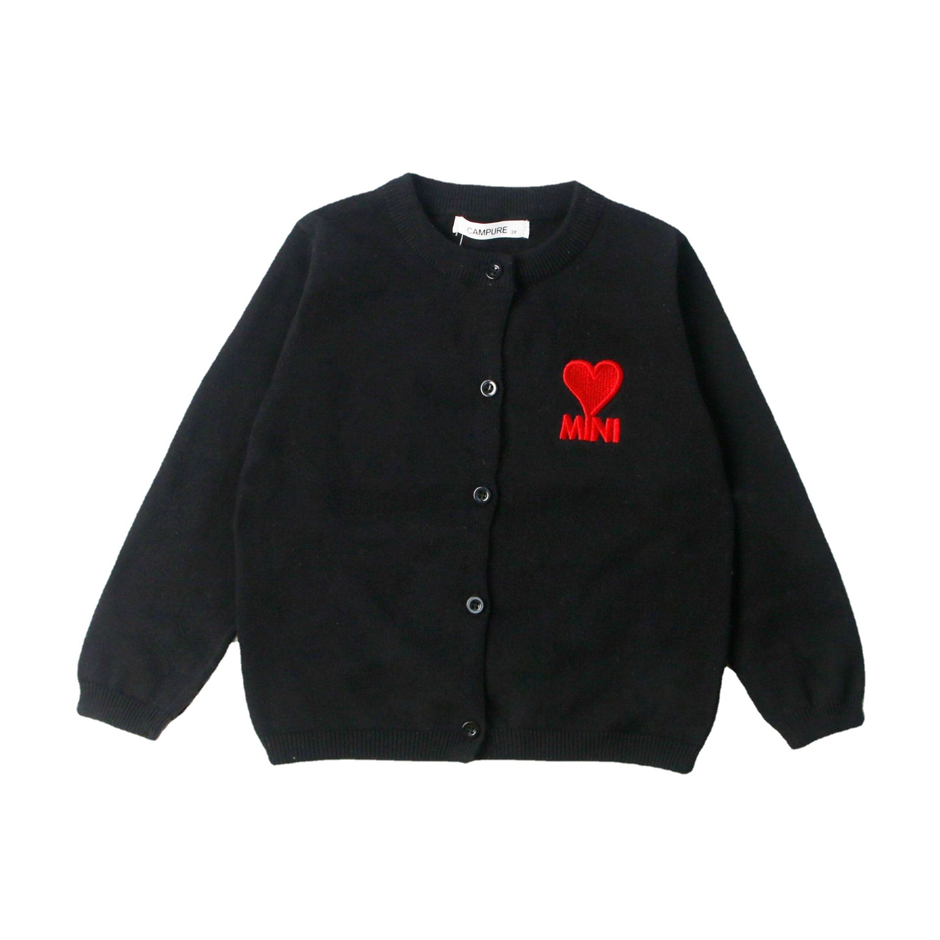 2024 New Year Love Parent-Kids Cardigan Jacket Knitted Children's Cotton Sweater Mini Love Sweater