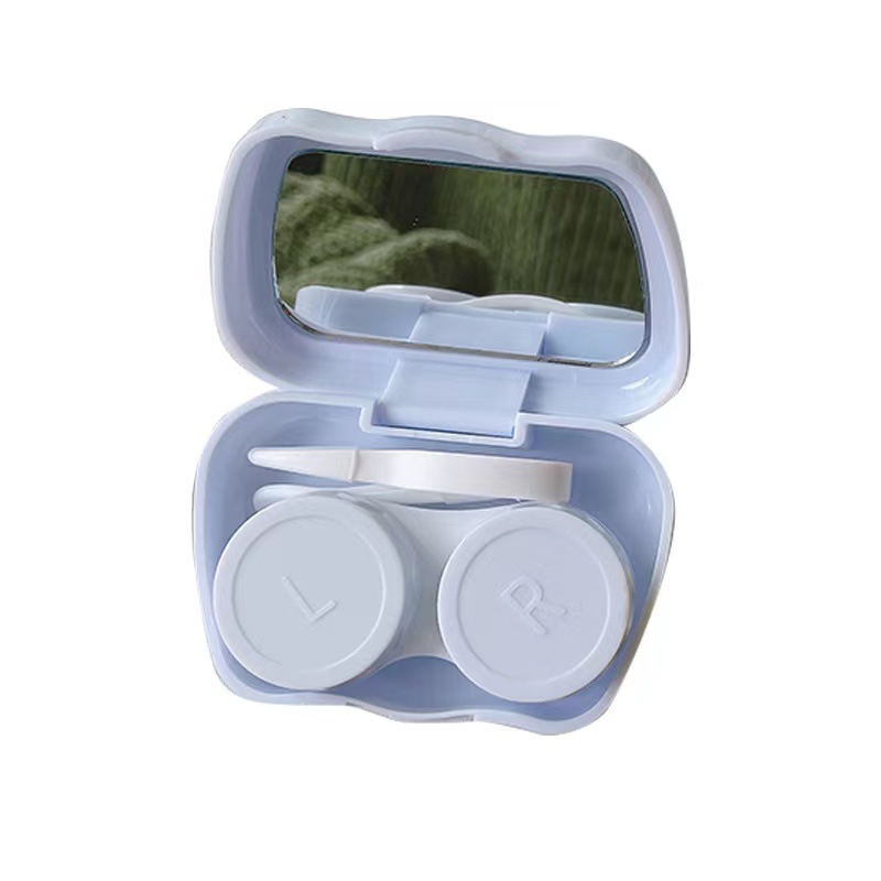 Candy color contact lens box/companion box/beauty pupil box/storage box/simple double box
