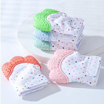 New Baby Teether Gloves, Multi-Point Massage Teether, Tooth Fixator, Creative Baby Toy Silicone Teether Gloves