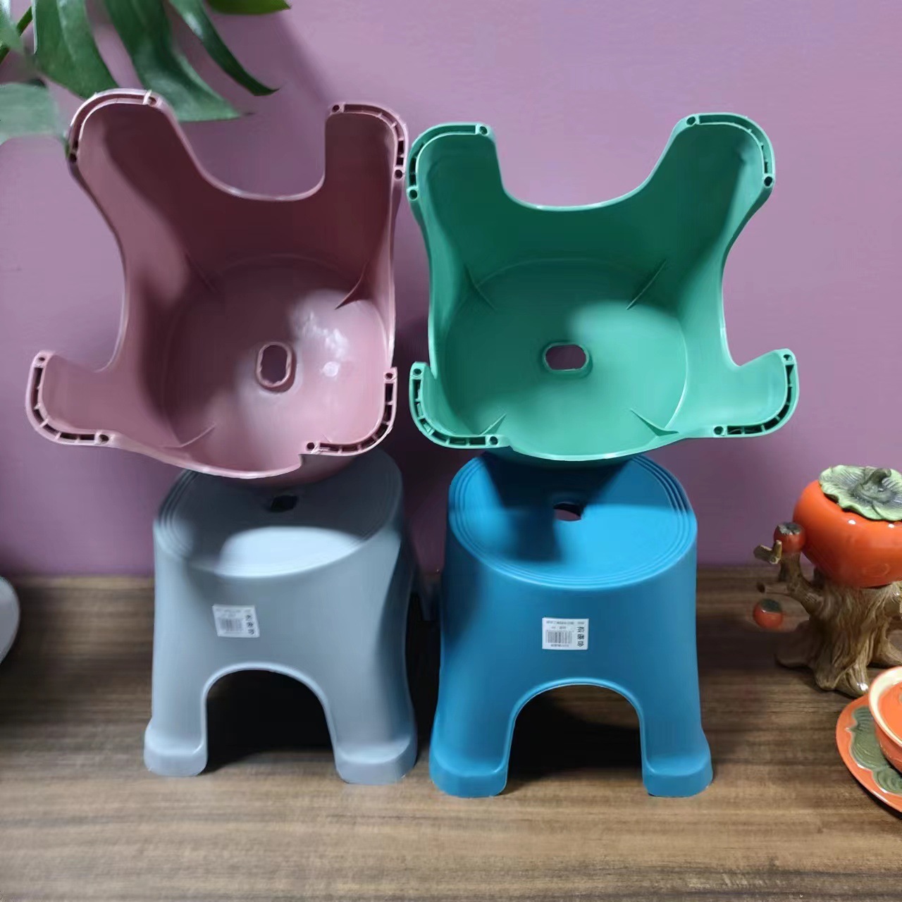 Wholesale thickened plastic ingot stool runway stool shoe stool bathroom bath stool small bench children's stool advertising stool