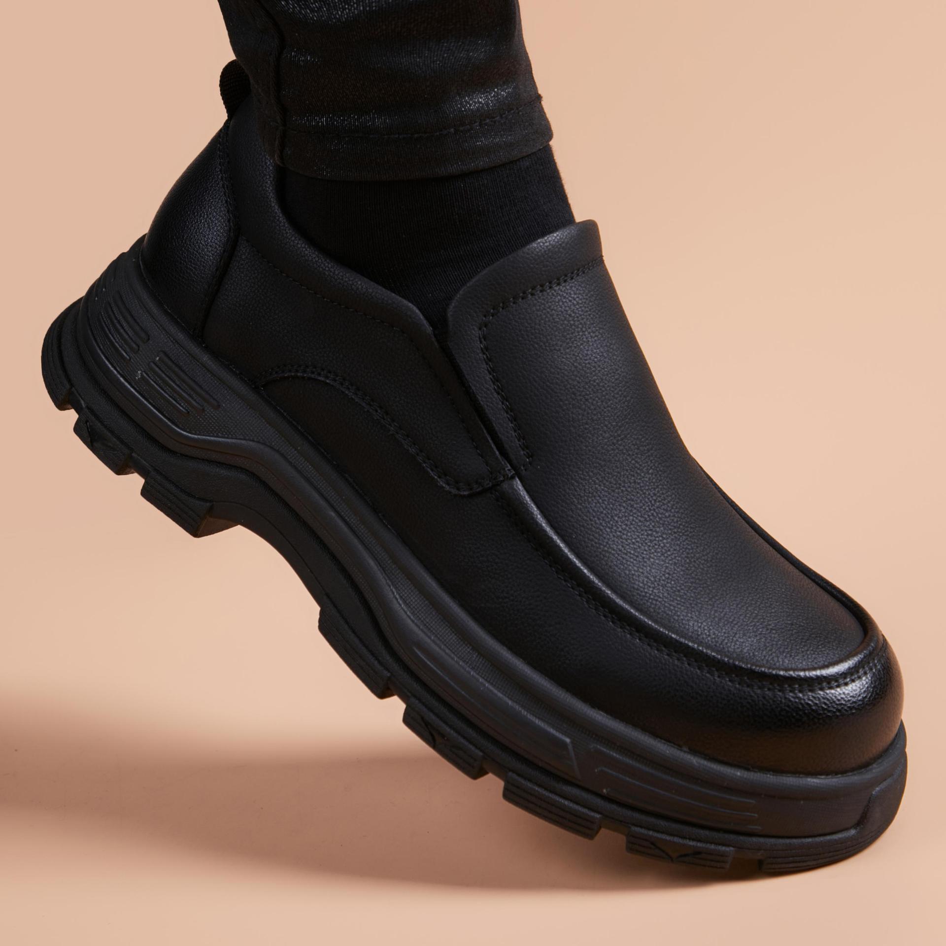 Men's Genuine Leather Business Casual Slip-On Soft Leather British Style Heightening Non-Slip Wear-Resistant Thick-Soled Men's Shoes Wholesale