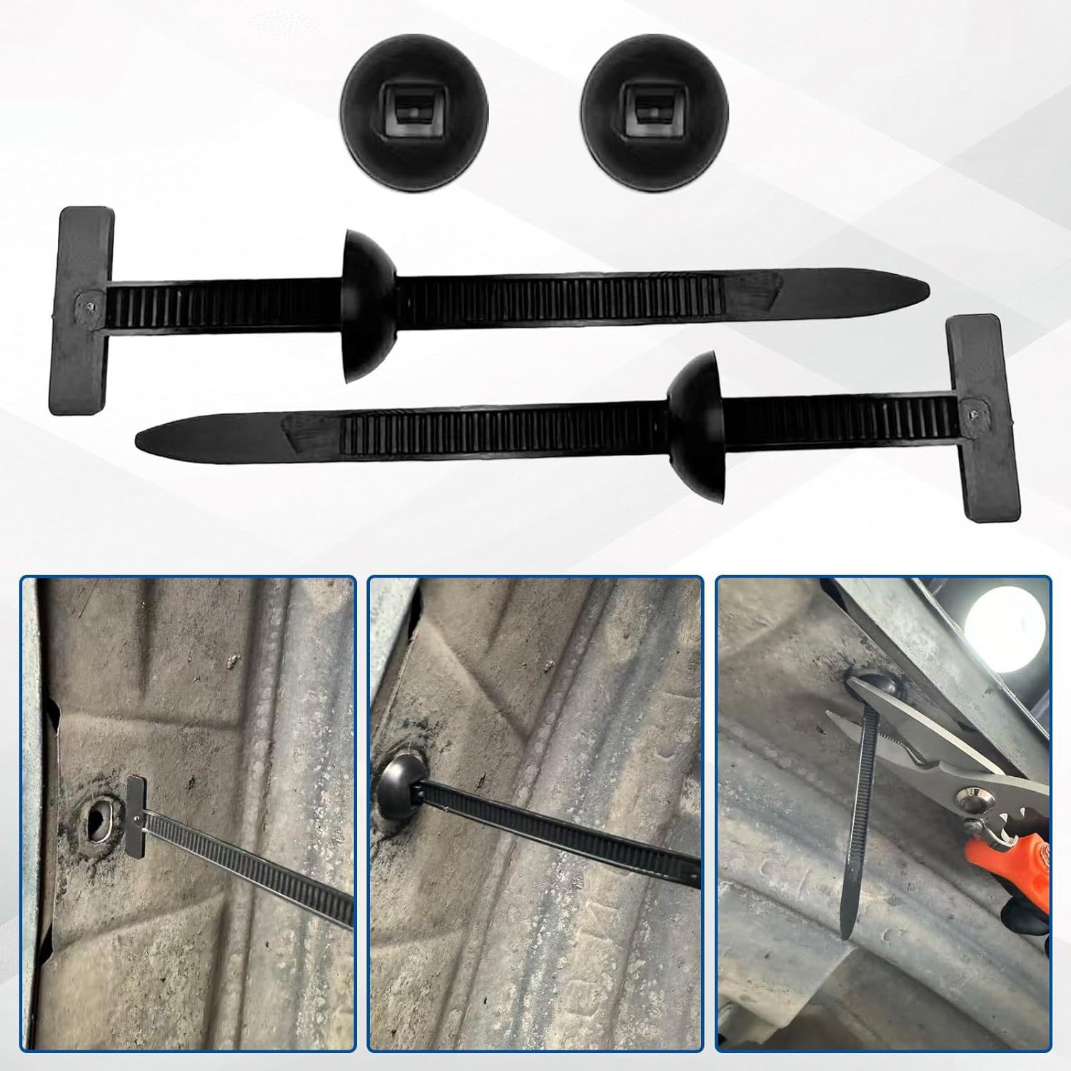 Nylon Cable Ties Multifunctional Cable Ties Through-Hole Fasteners Car Electric Vehicle Fixing Base Plate Fender Rivets Wholesale