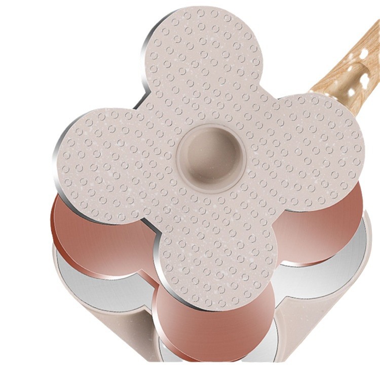 Maifan Stone Fried Egg Burger Machine Small Flat Bottom Household Four-hole Non-stick Pan Fried Egg Artifact Pancake Pan Breakfast Pan