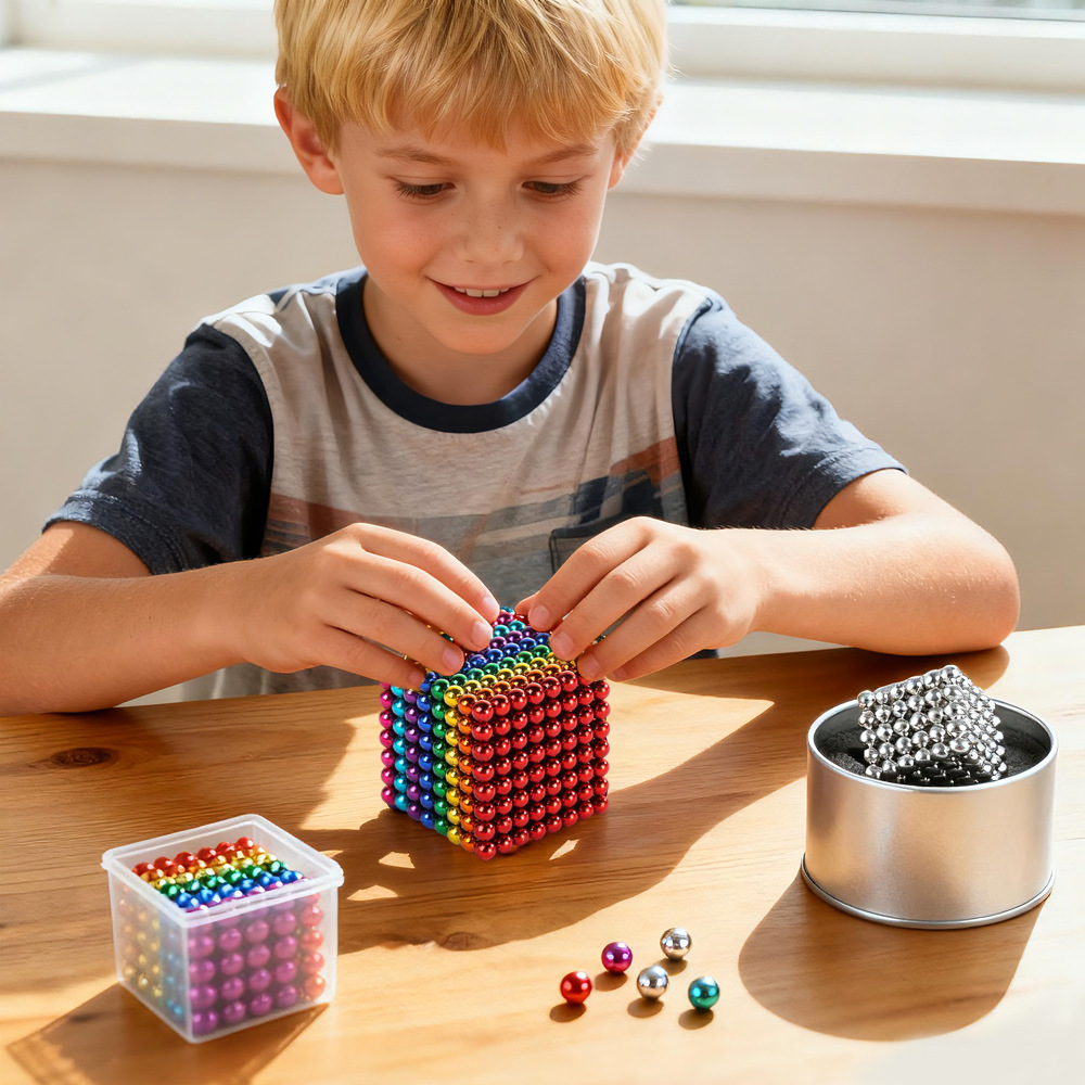 Carefully Selected Buckballs 3mm Educational Toys, Stress-Relieving Magnetic Balls, Magnetic Beads, Colorful Magnetic Building Block Toys