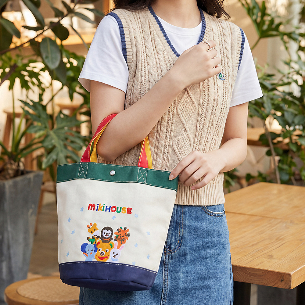 Сумка для мамы Miki Style, детская сумка, легкая канвас сумка, большая емкость, сумка для выездов с мультяшным принтом