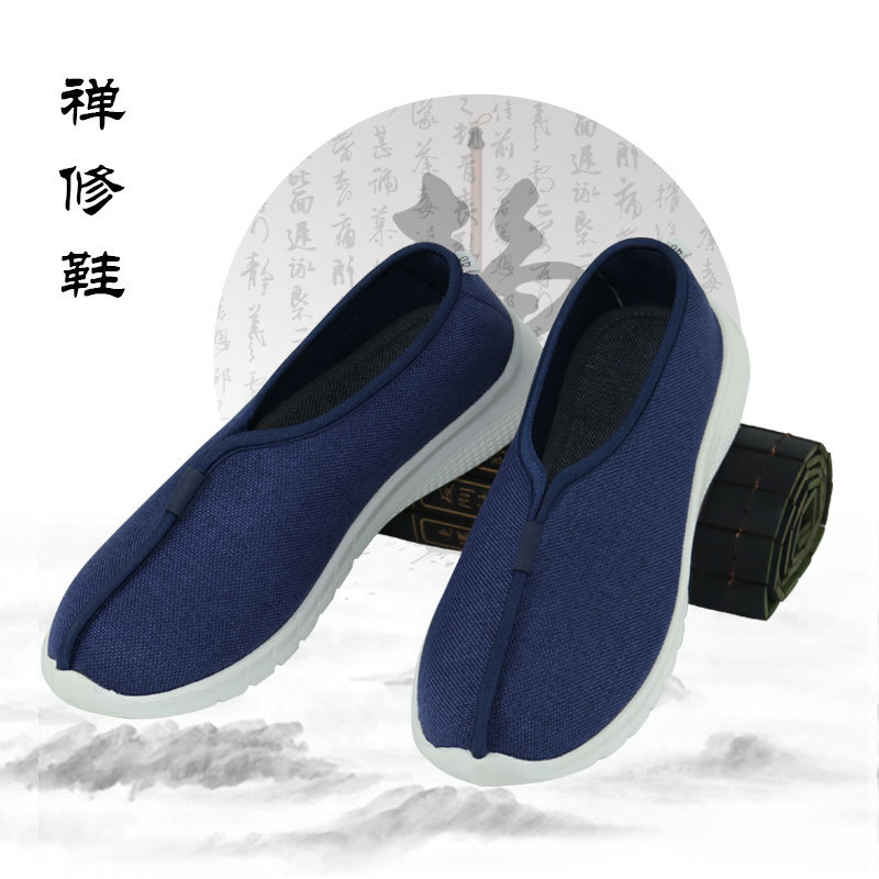 Monk Shoes Monk Monk Spring Summer Autumn Soft Sole Breathable Meditation Shoes Single Shoes Monk Shoes Nun Shoes Casual Shoes Cloth Shoes