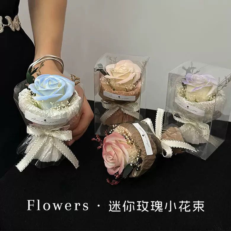 Mini Flap Pocket Pants Meeting Small Bouquet Rose Immortal Flower Artificial Flower Souvenir Birthday Gift Chinese Valentine's Day Gift