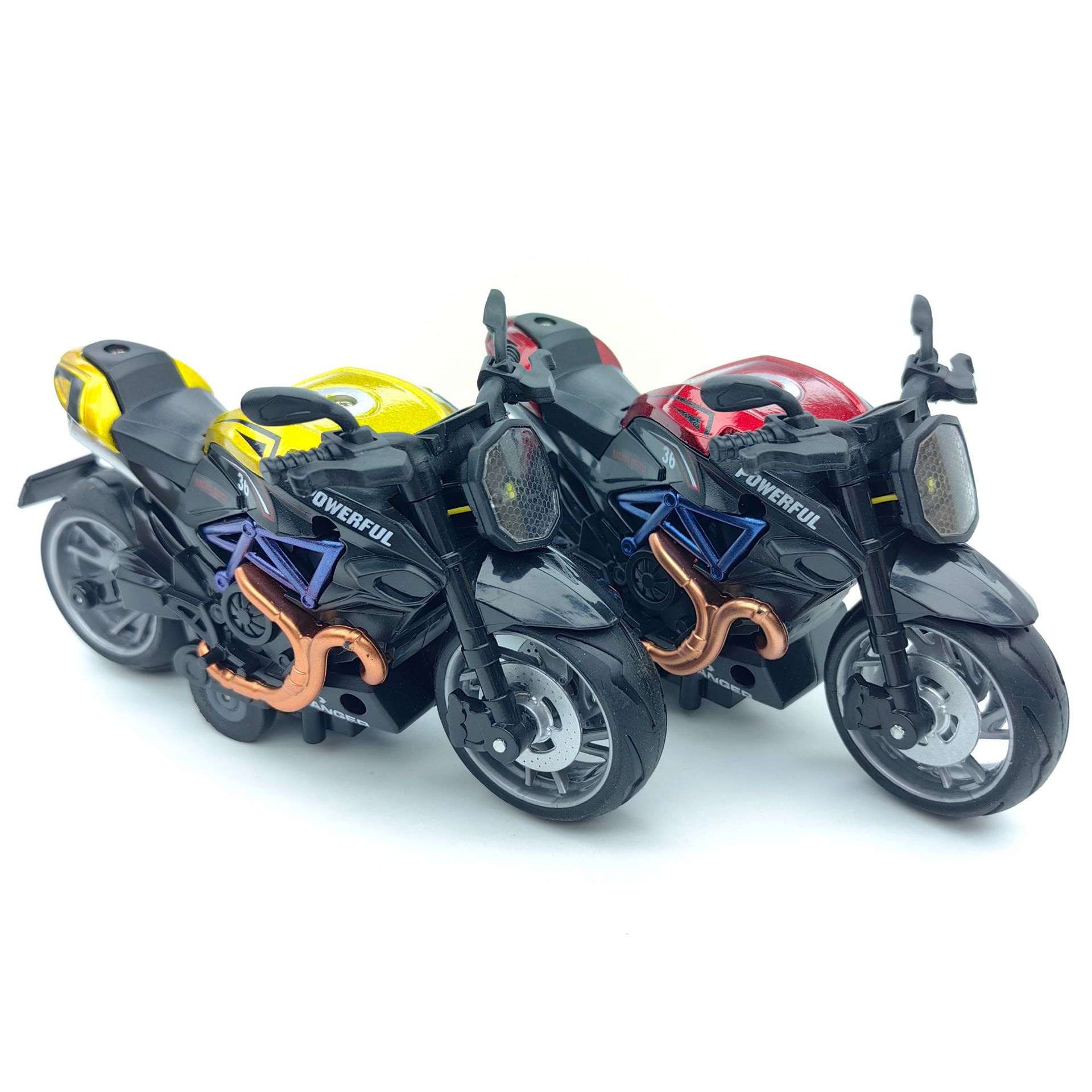Simulated Alloy Motorcycle Model Inertia Car Toy Boy Children's Toy Car Ornaments Gift Cross-Border Supply