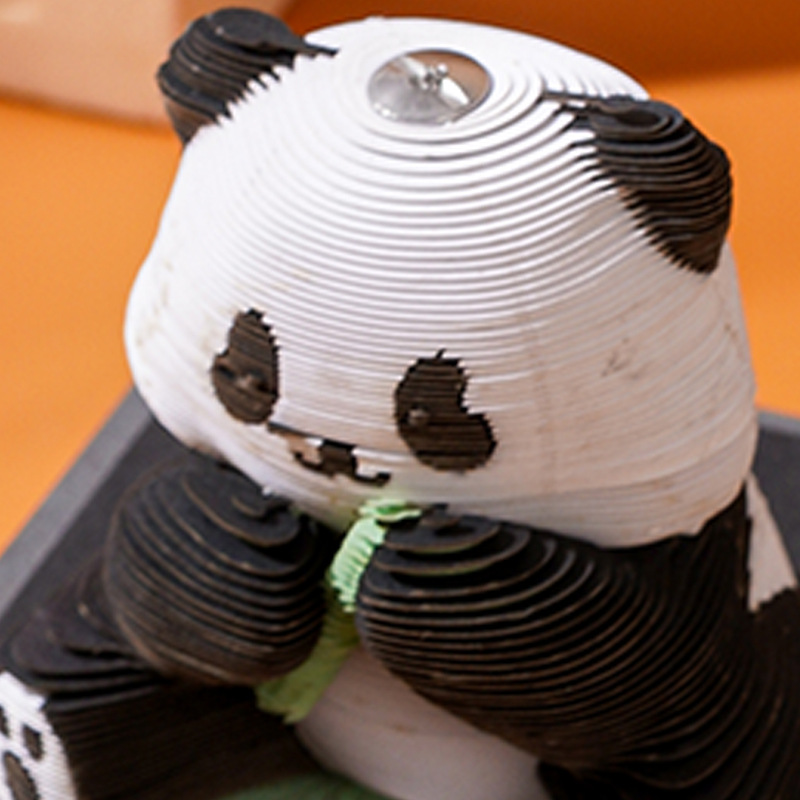 3D Paper Carving Panda Flower Stereo Note Pad Chinese Style Art Desk Calendar High-Looking Sticky Note Hand-Tearable Cute