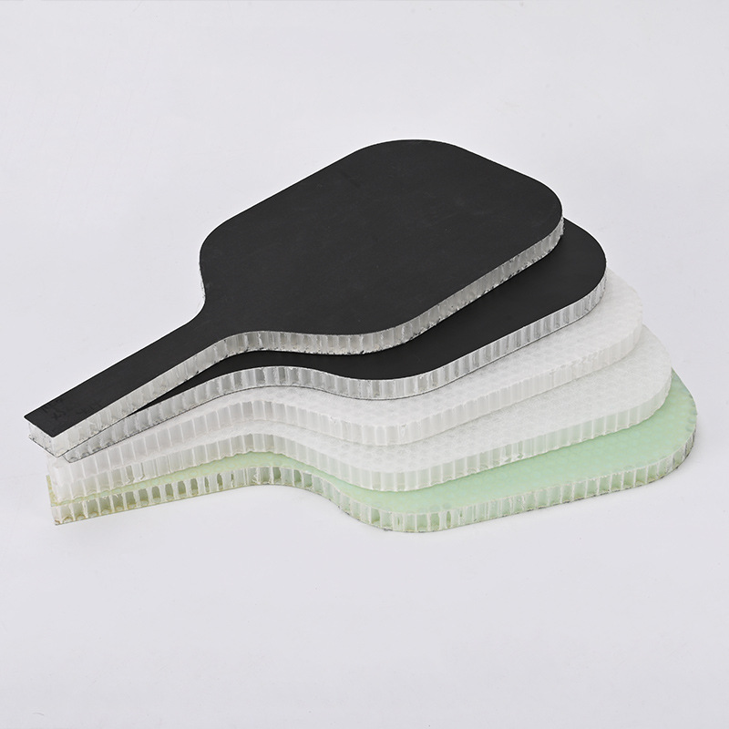 Pickleball Racket Semi-Finished Rough Carbon Fiber Glass Fiber Pickleball Racket Plain Carbon Fiber Glass Fiber Pp Honeycomb Core