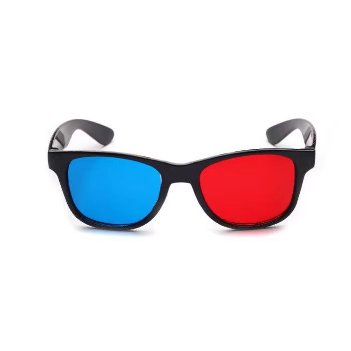 Red and blue 3D glasses for watching movies polarization IMAX giant screen non-flash myopia naked eye 3D metal clip polarization