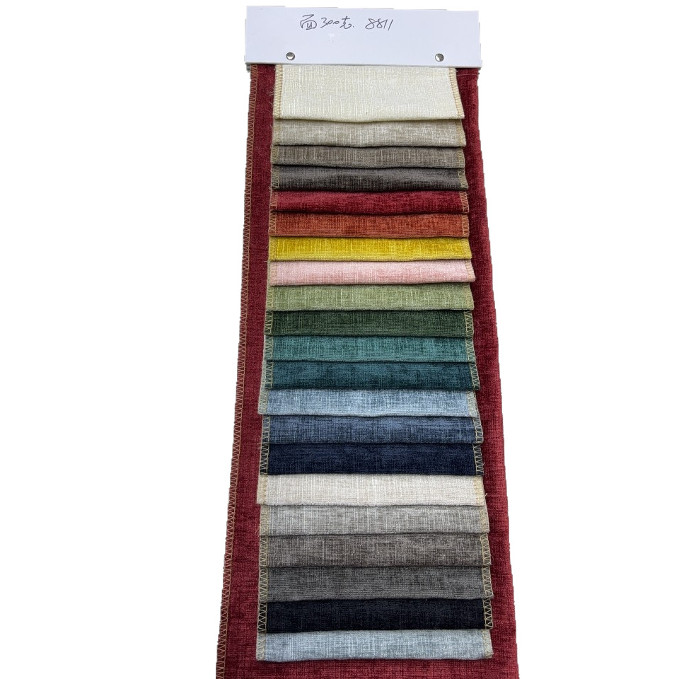 High-End Chenille Fabric Yarn-Dyed Thickened Solid Color Sofa Fabric Wholesale Pillow Cushion Sofa Cover Velvet Fabric