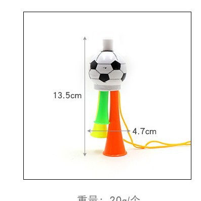 Football Trumpet Children's Toy Wind Instrument Sports Meeting Cheering Props Plastic Toy Two-Tone Trumpet
