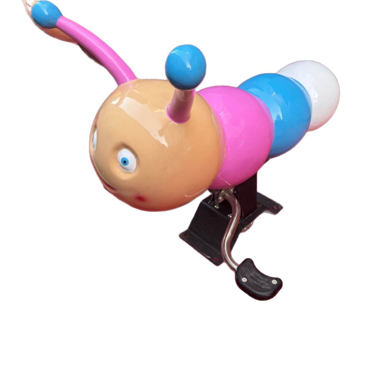 Double Spring Fiberglass Rocking Horse Children's Outdoor Rocking Horse Community Park Seesaw Amusement Equipment Manufacturer