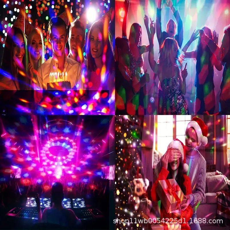 Amazon Special Mu Tk Xiyin Cross-Border Popular Mini Projection Ktv Colorful Atmosphere Rotating Lamp Bedroom Camping Style