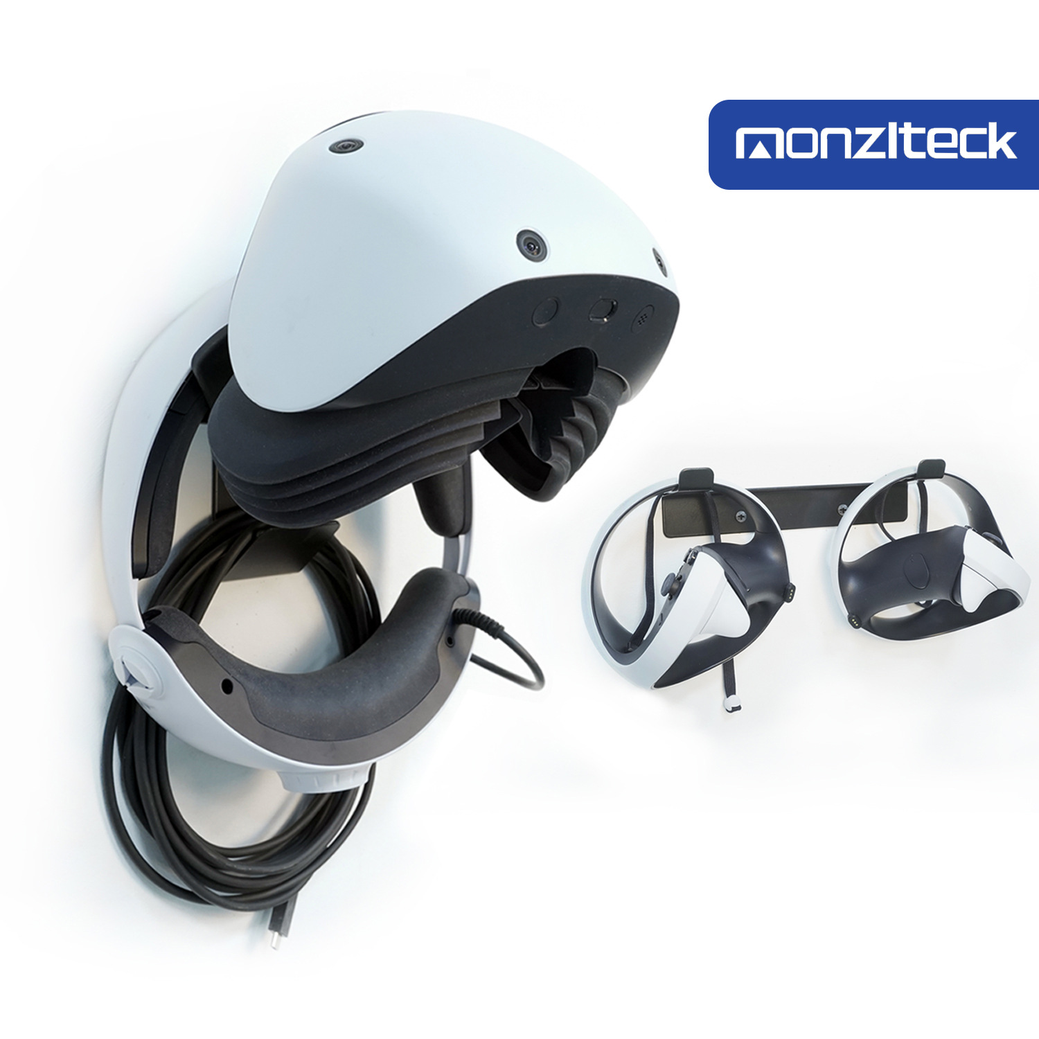 Крепление для VR-гарнитур PSVR2/PSVR1 стенное хранение контроллера Monzlteck