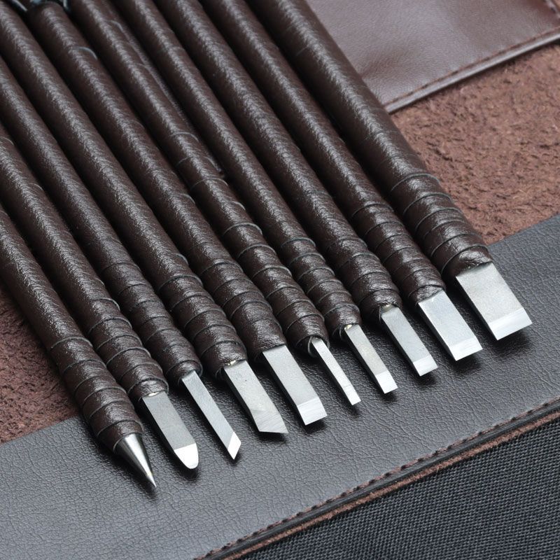 Tungsten Steel Seal Carving Knife Set Stone Seal Carving Tool Practice Stone Seal Wood Carving Stone Carving Carbide Can Be Shipped Free of Charge