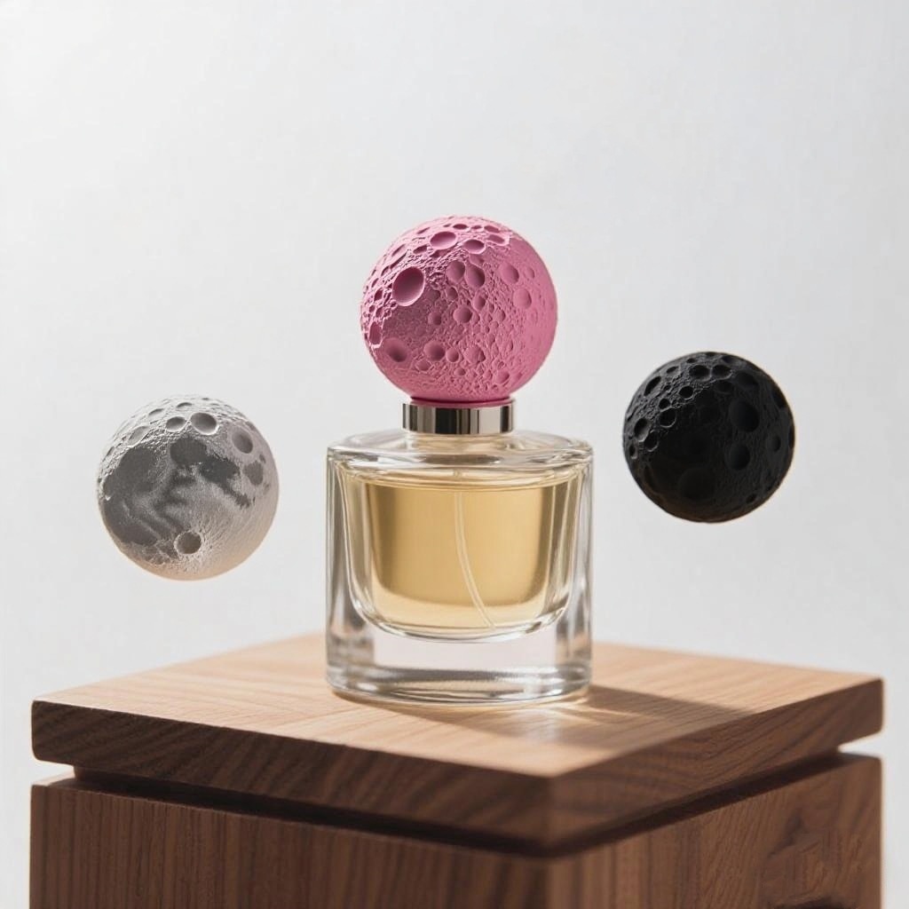 Omk Environmentally Friendly Stone Material Accessible Luxury Perfume Bottle Cap Ornaments Moon Texture Customization