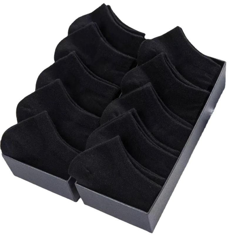Men's Summer Solid Color Black, White, and Gray No-Show Socks, Unisex Low-Cut Breathable Short Socks, Wholesale Socks from Zhuji