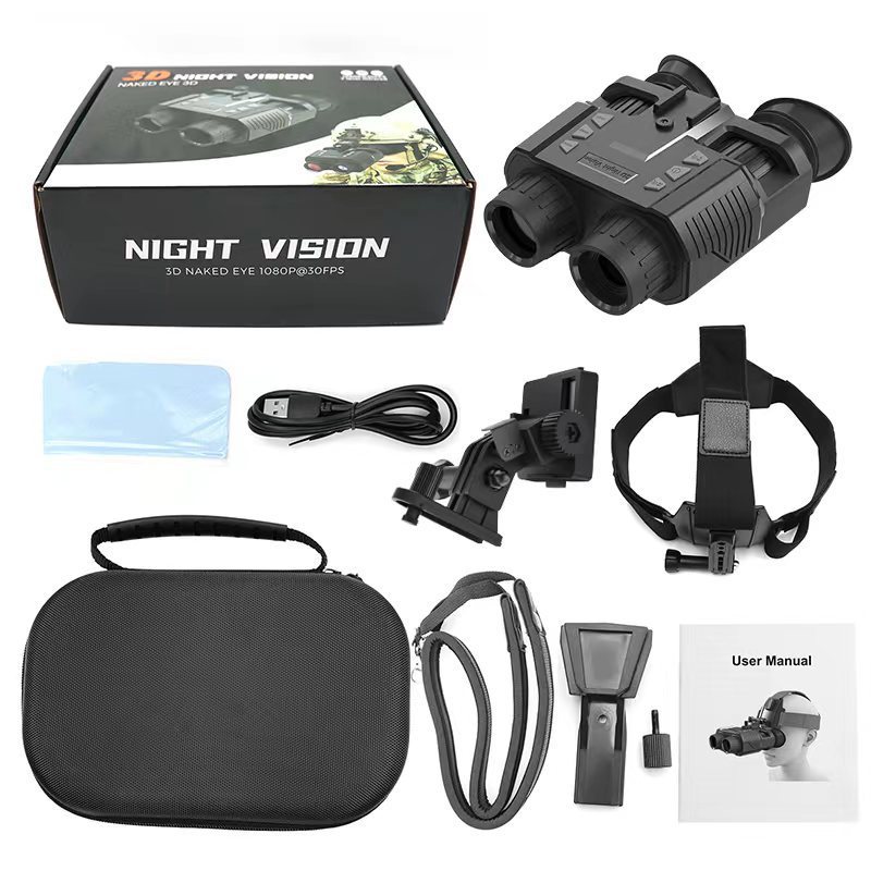 Foreign Trade Head-Mounted Binocular Night Vision Device Outdoor High-Definition Infrared Digital Binocular Black and White Night Vision Telescope Nv8000