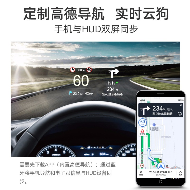 Car Head-Up Display Hud Car Universal Obd Fault Detection Suspended Imaging Projection Navigator Code Clearing