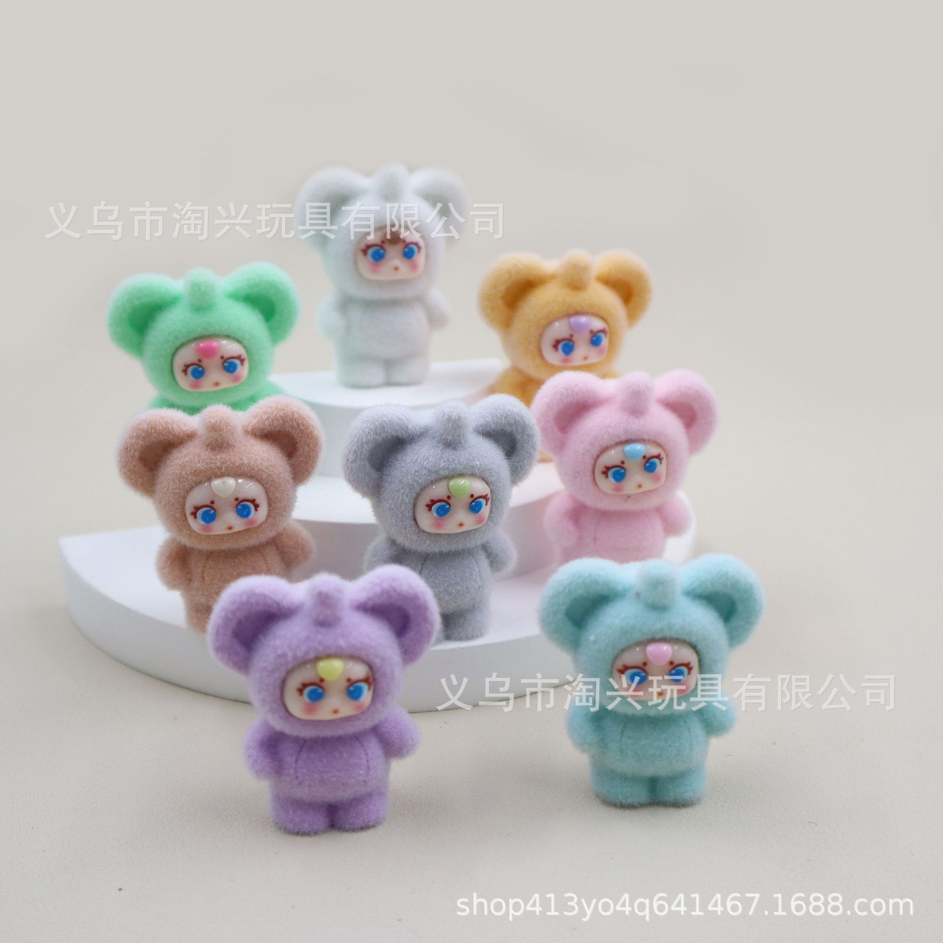 Flocking Elephant Big Cousin Blind Bag Blind Box Stereo Cute Creative Doll Handmade Desktop Car Ornaments