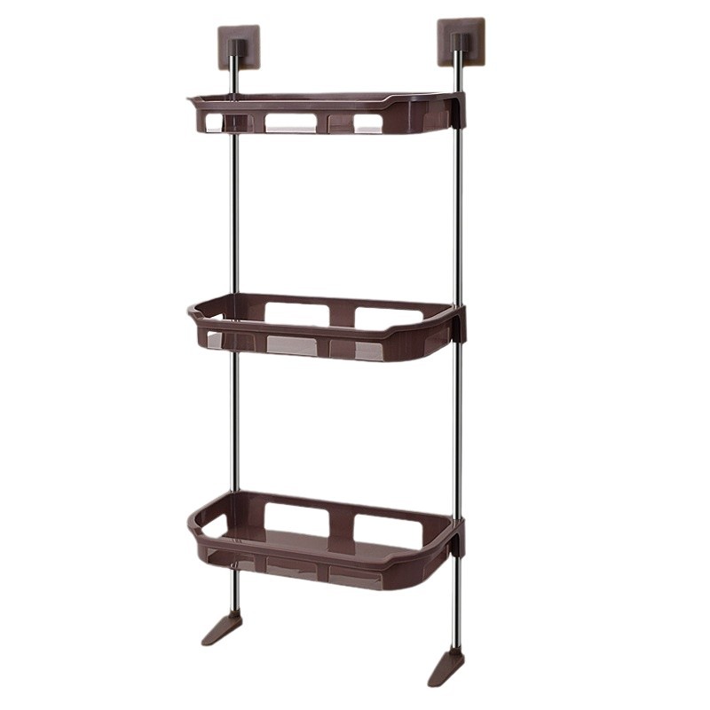 Bathroom Sink Vanity Three-Layer Storage Rack, No-Installation Storage Rack for Bathroom Toilet