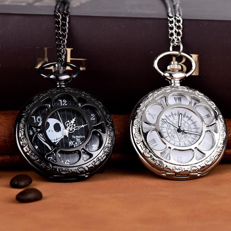 Карманные часы с пустыми лепестками, различные стили, большие кварцевые часы из сплава, перевернутые часы