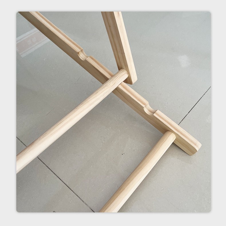 Solid Wood Beach Chair Wooden Outdoor Reclining Chair Adjustable Lunch Rest Chair Folding Chair Portable Camping Recliner