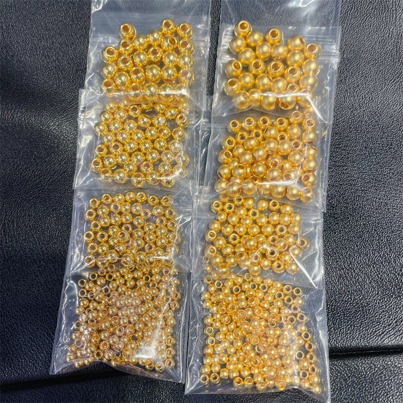 Pure Gold 999 Gold Beads Water Shell Gold Gold Beans Pure Gold Loose Beads Diy3D Hard Gold Pure Gold Accessories Live Broadcast Hot Style