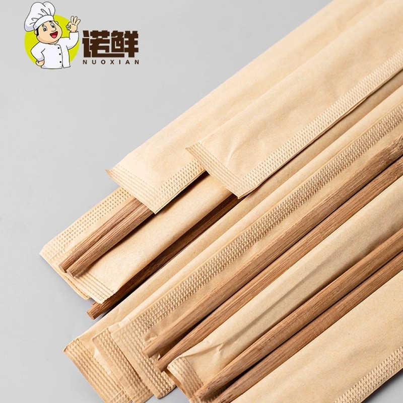 Disposable chopsticks Carbonized high-end household independent packaging sanitary bamboo chopsticks Commercial Bowl chopsticks cup and saucer suit tableware