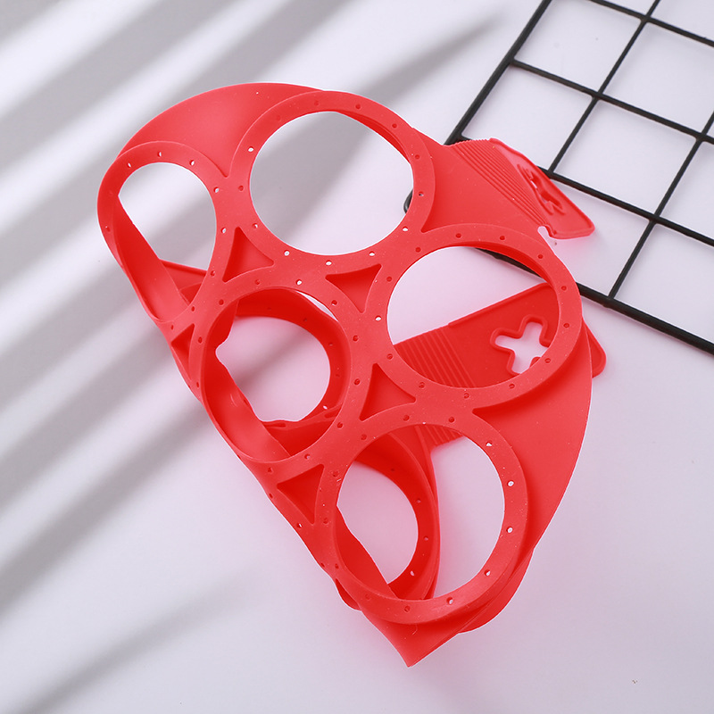 Factory direct silicone omelette seven-hole round egg ring omelette model high temperature porous pancake baking mold