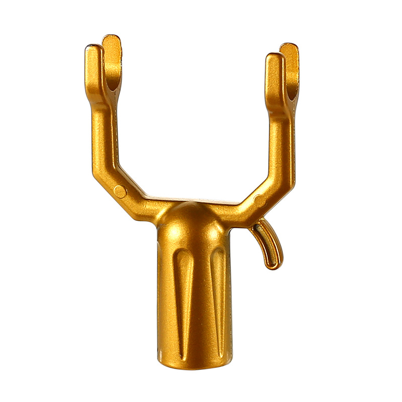 Factory wholesale aluminum alloy clothes fork head accessories hanging clothes fork head thickened 19 Tube support clothes fork connector optional multi-color