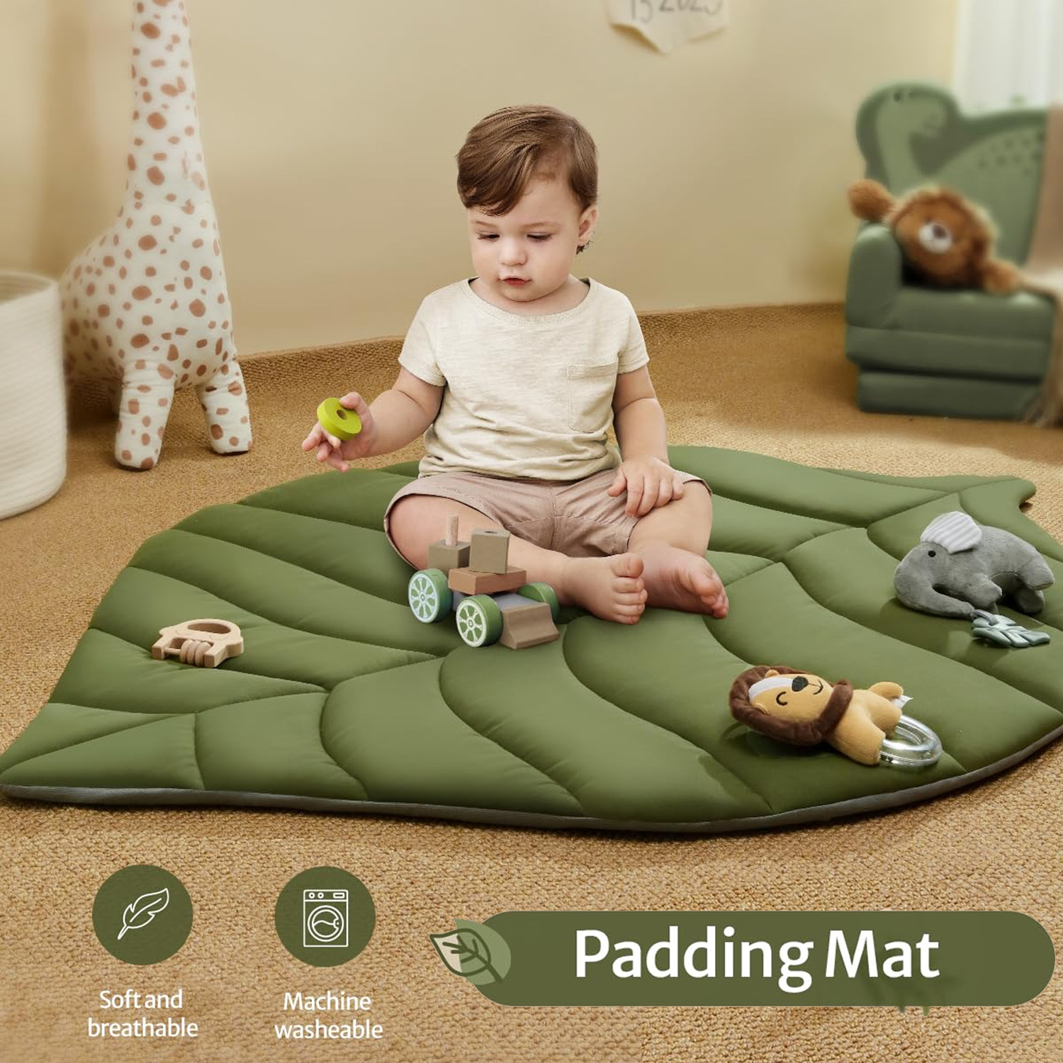 Leaf Baby Fitness Frame Fence Baby Game Mat Crawling Mat Toy Cross-Border Spot Including Cpc Ce Certification